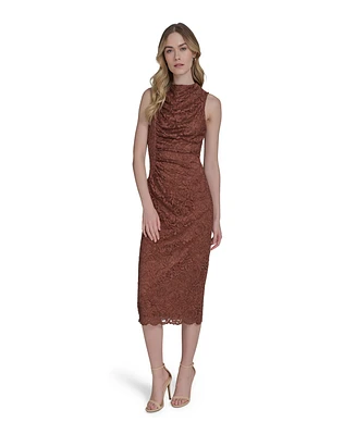 Vince Camuto Women's Lace Sleeveless Bodycon Midi Dress