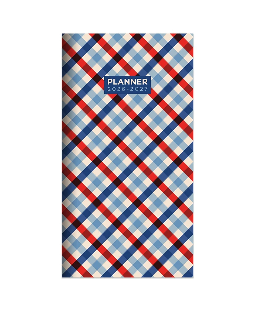 2026-2027 Patriotic Plaid Small Monthly Pocket Planner