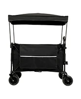 Heavy Duty Collapsible Wagon with Canopy & Big Wheels