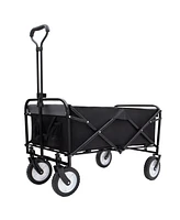 Collapsible Utility Wagon Cart - 360lb Capacity, All-Terrain Wheels