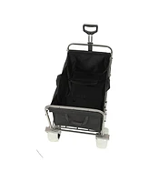 Heavy-Duty Beach Wagon & Foldable Utility Cart Combo