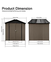 Out storage sheds 4ft 6ft Apex roof Brown + Black