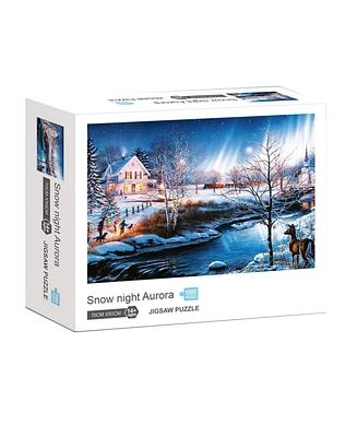 Snow Night Aurora 1000 Piece Jigsaw Puzzle