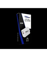 KickPOWER -Wall Charger (Pd & Usb 20 Watt Dual Port) Quick Charger
