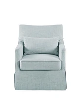 Martha Stewart Collection 28" Fabric London Skirted Swivel Chair