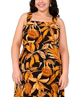 Vince Camuto Plus Square-Neck Sleeveless Maxi Dress