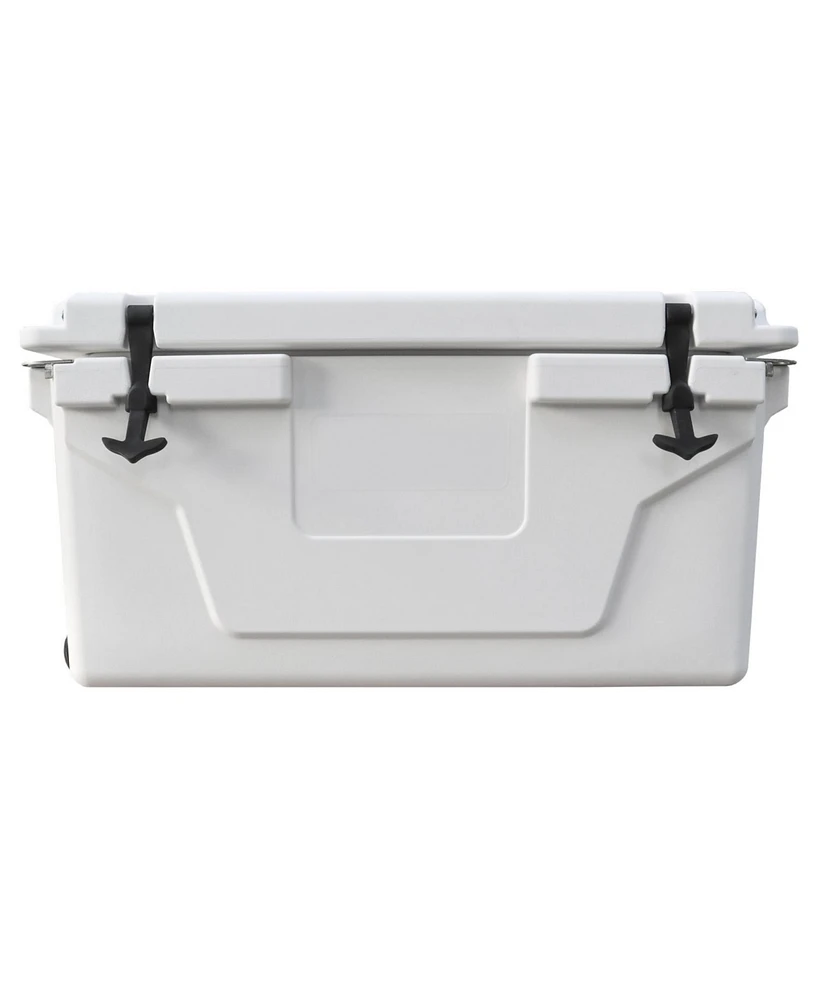 White 65QT Cooler Box - Camping, Fishing, Outdoor