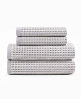 Dkny Pure Yarn Dyed Waffle Unbleached Cotton Bath Towel Set