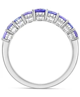 Effy Tanzanite (1-5/8 ct. t.w.) & Diamond (1/5 ct. t.w.) Band Ring in 14k White Gold