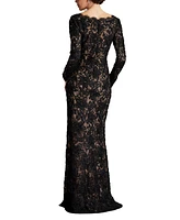Tadashi Shoji Women's Beloit Ribbon Embroidered Gown