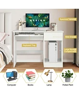Wooden Computer Desk with Cpu Stand