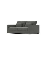 83" Modern Sofa Couches for Living Room, 3 Seater Sofa, Upholstered Compressed Cushions & Detachable Cover,Pewter