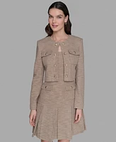 Karl Lagerfeld Paris Women's Knit Tweed Jacket