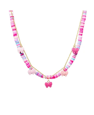 Zomi Gems Girls Colorful Disk Necklace & Charm Duo