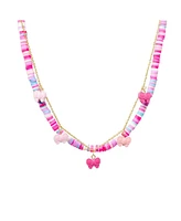 Zomi Gems Girls Colorful Disk Necklace & Charm Duo