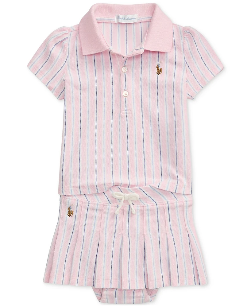 Polo Ralph Lauren Baby Girls Cotton Shirt & Skort Set