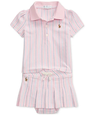 Polo Ralph Lauren Baby Girls Cotton Shirt & Skort Set