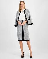 Kasper Women's Tweed Split-Seam Skirt, Regular & Petite