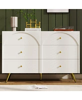 Modern Metal & Wood Dining Cabinet
