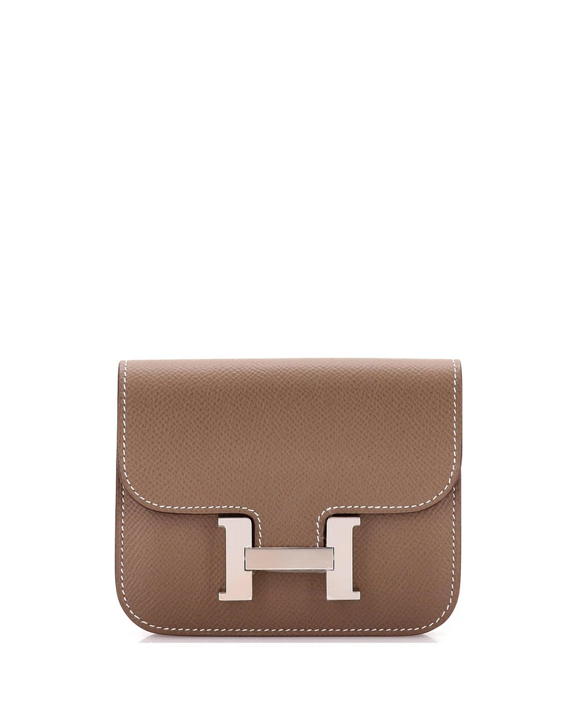 Pre-Owned Hermes Constance Slim Wallet Epsom