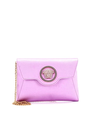 Pre-Owned Versace Mini La Medusa Chain Clutch Satin with Crystals