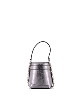 Pre-Owned Givenchy Micro Gv Shark Lock Bucket Bag Leather