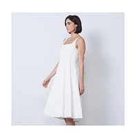 Etcetera Women's White Cotton Spring Dress Goddess