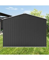 Metal garden sheds 6ftx8ft outdoor storage sheds Grey with window