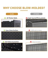 230 Gallon Resin Outdoor Deck Box - Waterproof & Lockable