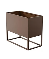 Large Metal Planter with Shelves
