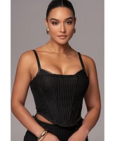 Jluxlabel Women's Textured Harley Corset Top