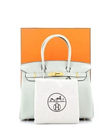 Pre-Owned Hermes Birkin 30 Handbag Grey Togo with Gold Hardware