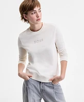 Boss Orange Women's Embellished Logo Crewneck Sweatshirt