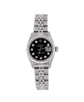 Pre-Owned Rolex Oyster Perpetual Datejust Automatic Watch in Stainless Steel and White Gold with Diamond Markers 26mm