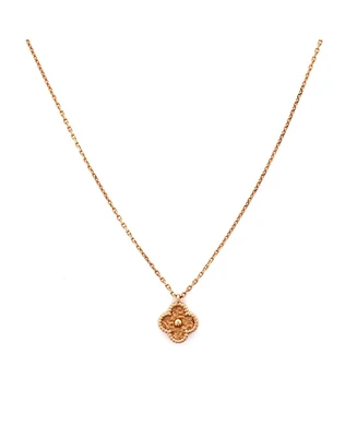 Pre-Owned Van Cleef & Arpels Sweet Alhambra Pendant Necklace 18K Rose Gold