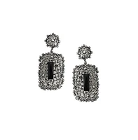 Sohi Stone Intricate Cluster Geometric Drop Earrings