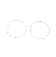 Sohi Gold-Plated Pearls Hoop Earring