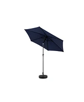 9FT Outdoor Patio Umbrella - Tilt & Crank, Navy Blue