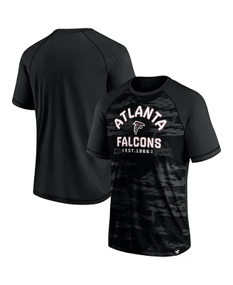 Fanatics Men's Black Atlanta Falcons Hail Mary Raglan T-Shirt