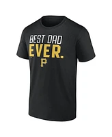 Fanatics Mto Label Men's Black Pittsburgh Pirates Best Dad Ever T-Shirt