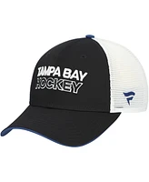 Fanatics Men's Black/White Tampa Bay Lightning Authentic Pro Rink Alternate Trucker Adjustable Hat