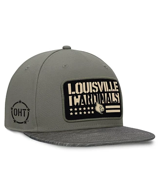 Top of the World Men's Green Louisville Cardinals Oht Rebel Snapback Hat