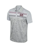 Colosseum Men's Gray Mississippi State Bulldogs Cybernetic Polo Shirt
