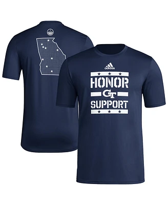 Adidas Men's Navy Georgia Tech Yellow Jackets Honor Support Pre-Game T-Shirt