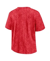 Fanatics Women's Red Washington Capitals Faded Wash T-Shirt