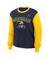 Nike Women's College Navy Michigan Wolverines Boxy Long Sleeve T-Shirt