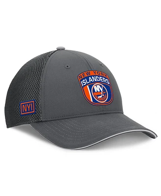 Fanatics Men's Gray New York Islanders Authentic Pro Home Ice Trucker Adjustable Hat