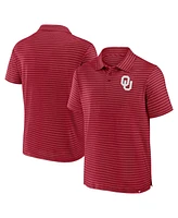 Fanatics Men's Crimson Oklahoma Sooners Victory Calls Stripe Polo Shirt