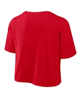 Nike Women's Red Georgia Bulldogs Power Pursuit Athletic Prep Arch Performance Cropped T-Shirt