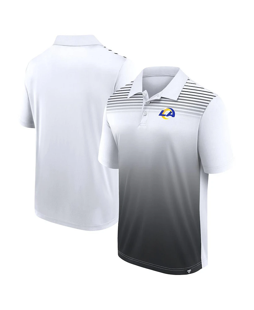Logo Athletic Men's White/Black Los Angeles Rams Sandlot Game Polo Shirt